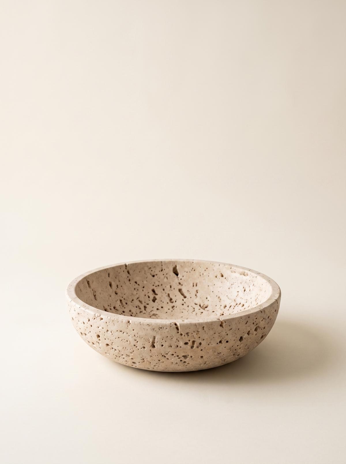Cove Travertine Bowl — view 1 of 11